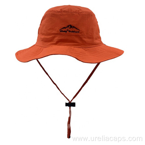 Emroidered polyester bucket hat